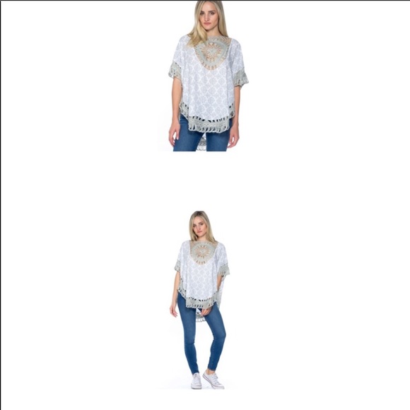 Crochet accents Boho Shawl - Picture 5 of 5